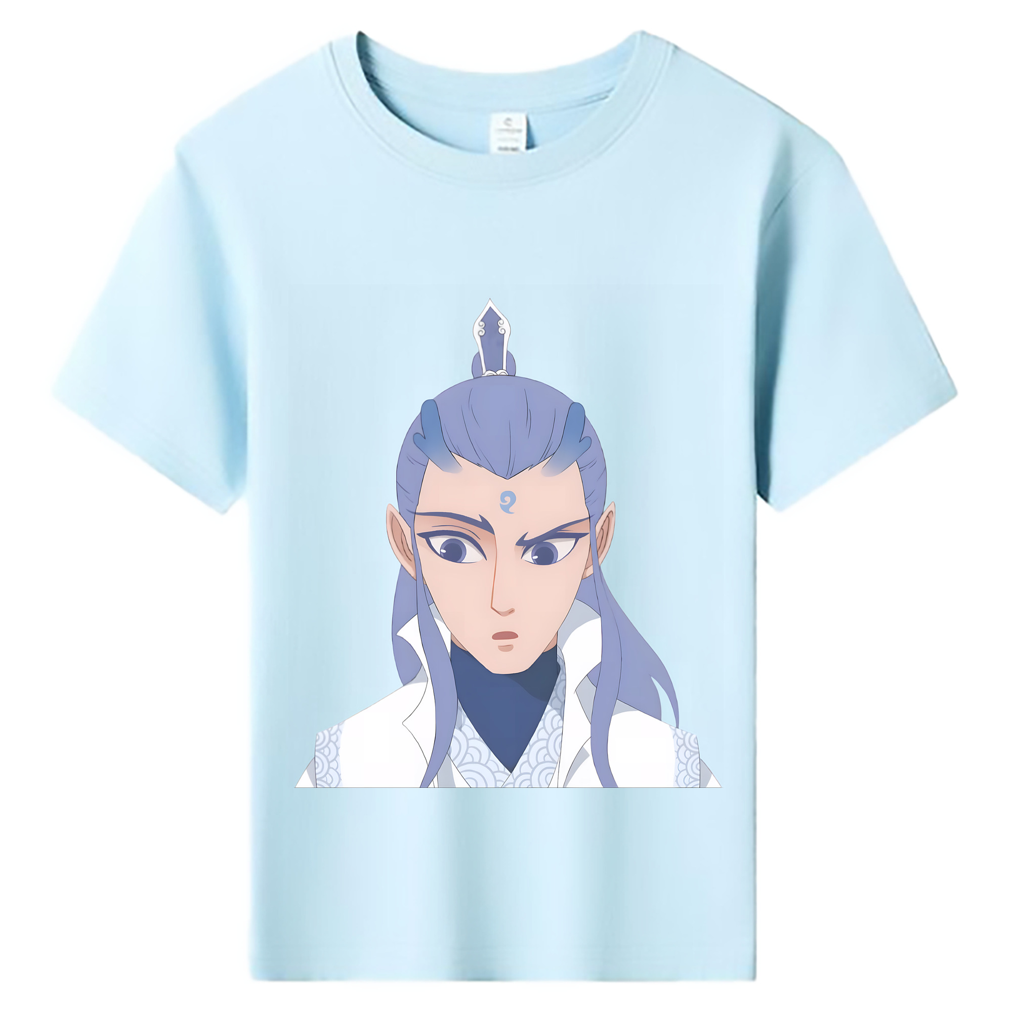 （画像用） Ne Zha 2 ナタ 魔童の大暴れ 綿100％キッズTシャツ（フロントプリント）